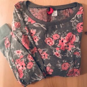Floral thin sweatshirt